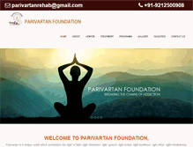 Tablet Screenshot of parivartanfoundation.com